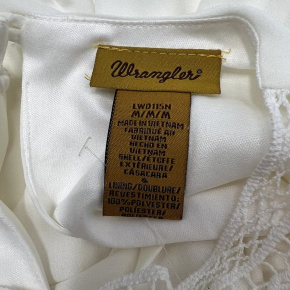 Wrangler Women's Long Sleeve Western Dress Cowboy Ivory - Size M - Picture 5 of 8